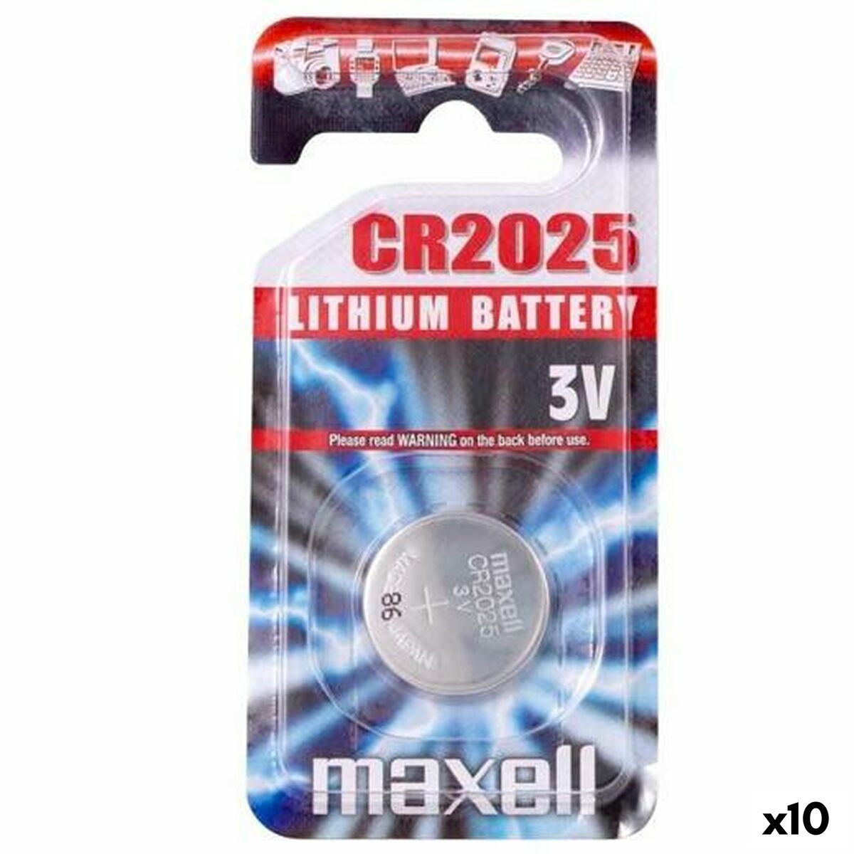 Afbeeldingen van Lithium Button Batteries Maxell 3V CR2025 (10 Units)