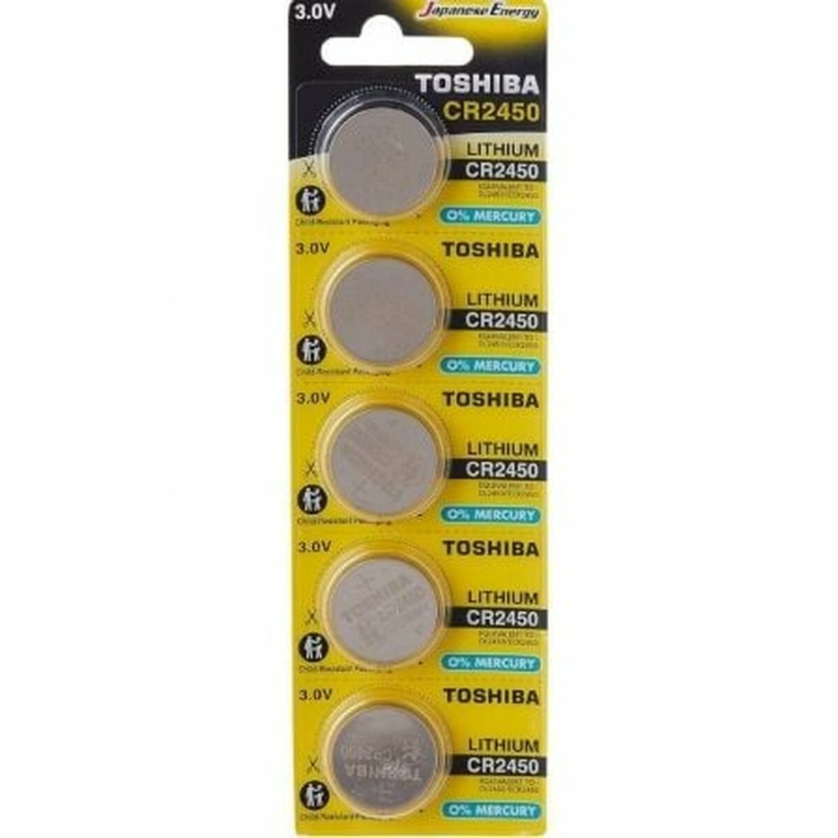 Piles Rechargeables Toshiba CR2450-PW-BP-5 3 V