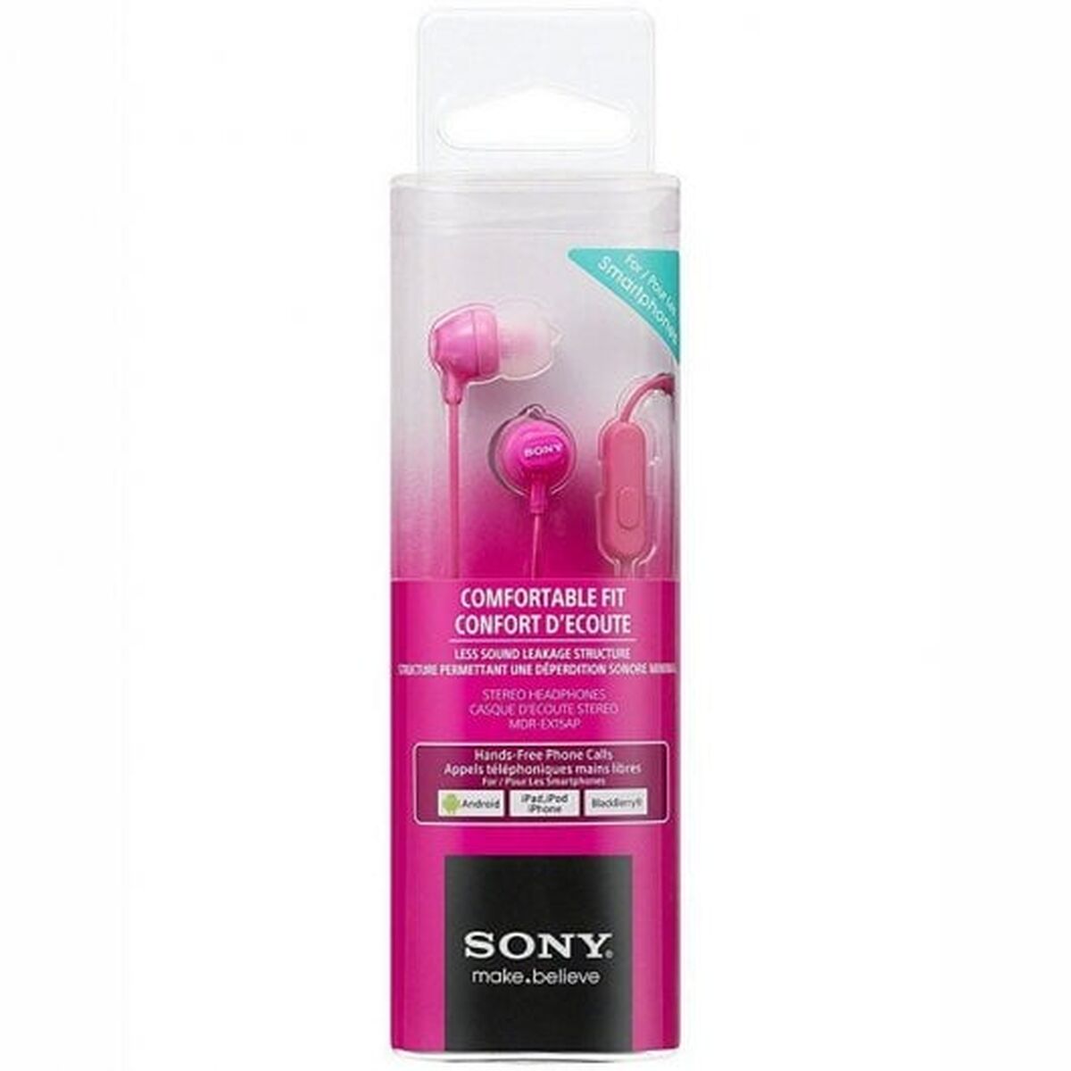 Headphones with Microphone Sony MDR-EX15LP Pink
