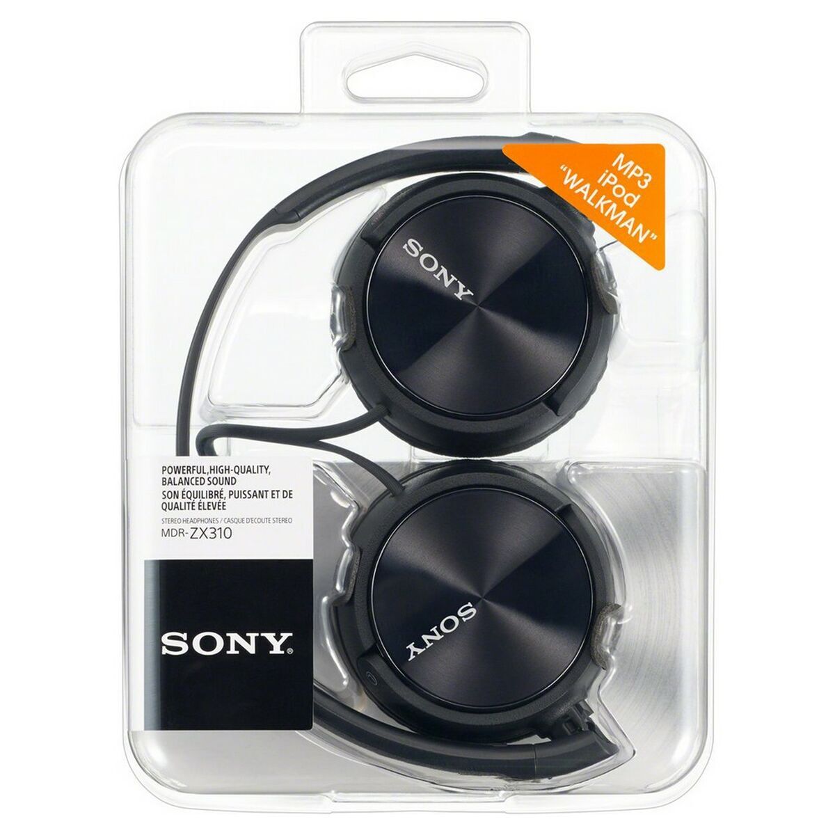 Headphones with Headband Sony MDR-ZX310AP Black Dark grey With cable