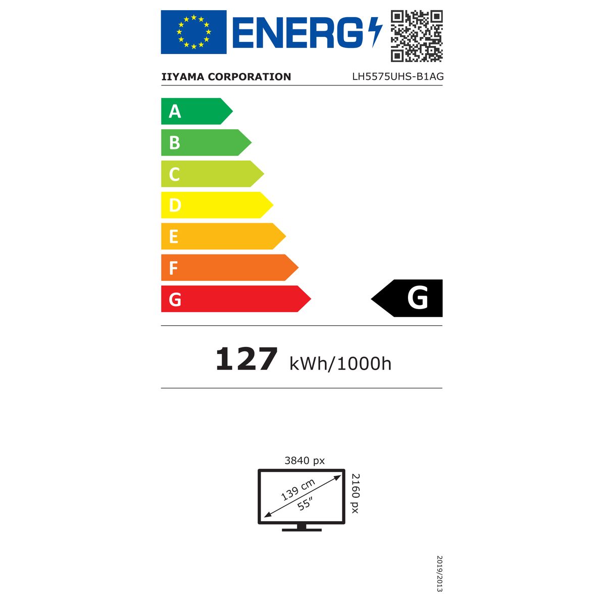 Picture of Videowall Monitor Iiyama LH5575UHS-B1AG 4K Ultra HD 55"