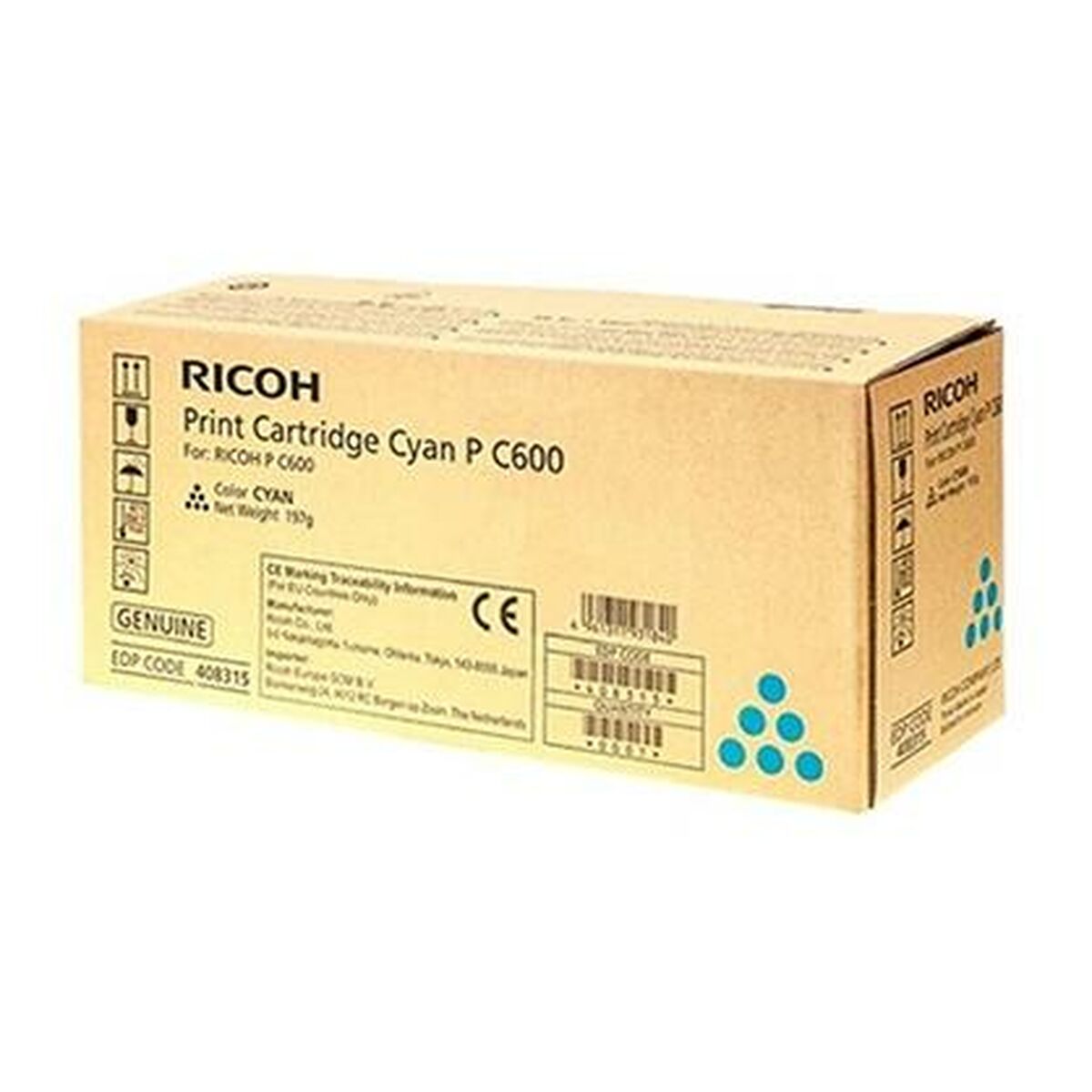 Picture of Toner Ricoh 408315 Cyan