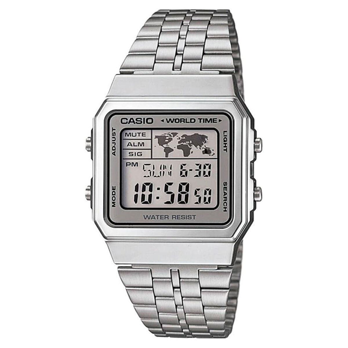 Horloge Uniseks Casio A500WA-7D Zilverkleurig (Ø 39 mm)