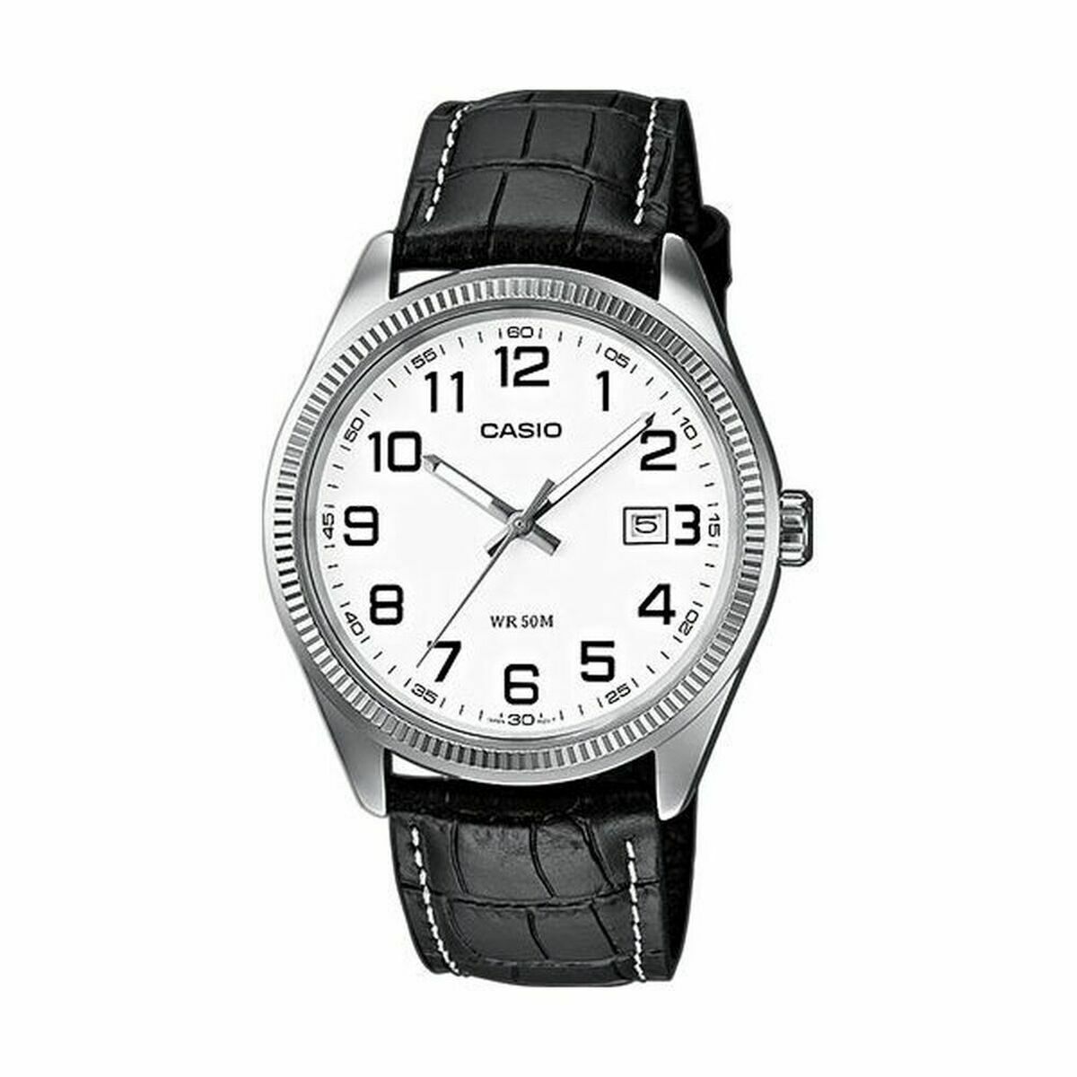 Ανδρικά Ρολόγια Casio MTP-1302PL-7BVEF Λευκό Μαύρο (Ø 40 mm)