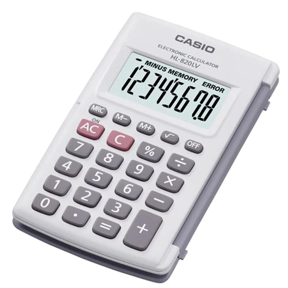 Calculatrice Casio HL-820LV-WE Gris Résine (10 x 6 cm)