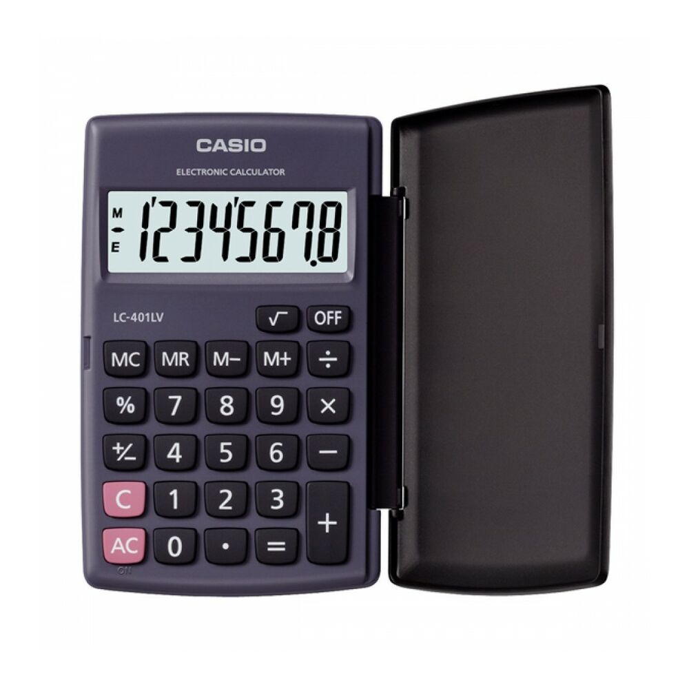 Calculatrice Casio LC-401LV-BK Noir Résine (10 x 6 cm)
