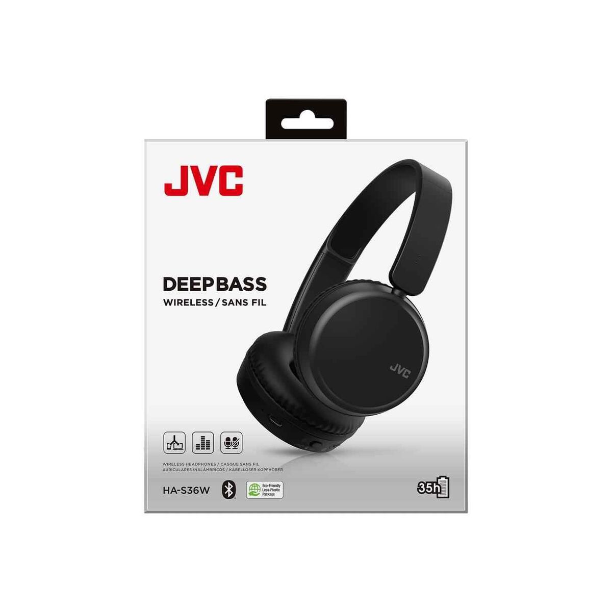 Bluetooth laisvų rankų įranga su mikrofonu JVC HA-S36W Bluetooth Belaidis Bluetooth 5.2 Juoda