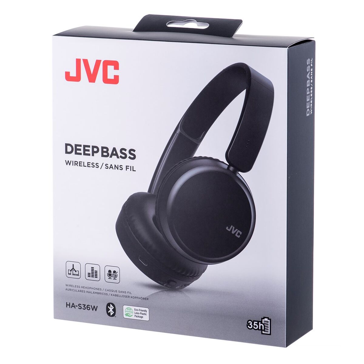 Bluetooth laisvų rankų įranga su mikrofonu JVC HA-S36W Bluetooth Belaidis Bluetooth 5.2 Juoda