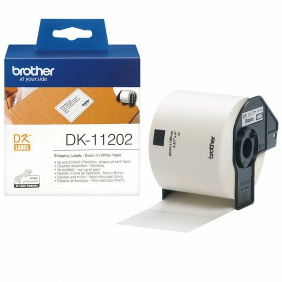 Kép Printer Labels Brother DK-11201 Black/White