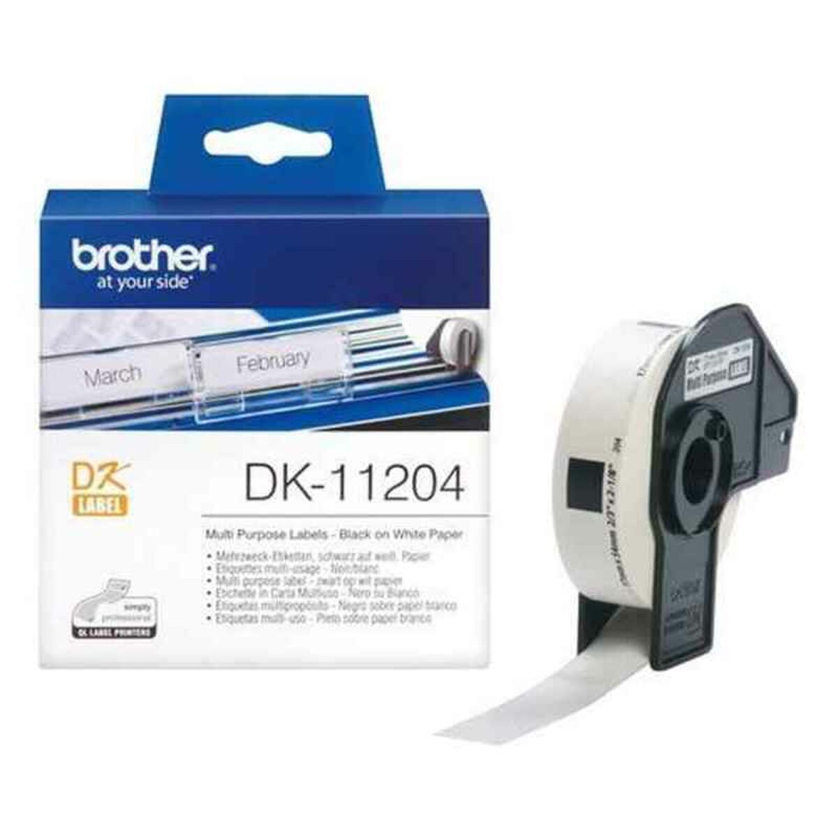 Multipurpose Printer Labels Brother DK11204 (17 x 54 mm)
