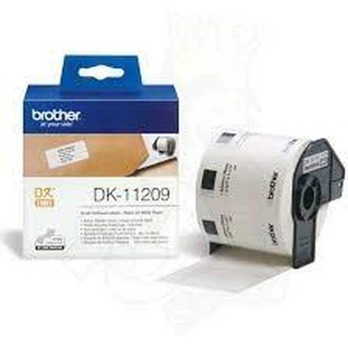 Afbeeldingen van Printer Labels Brother DK-11209 Black/White 62 x 29 mm (3 Units)