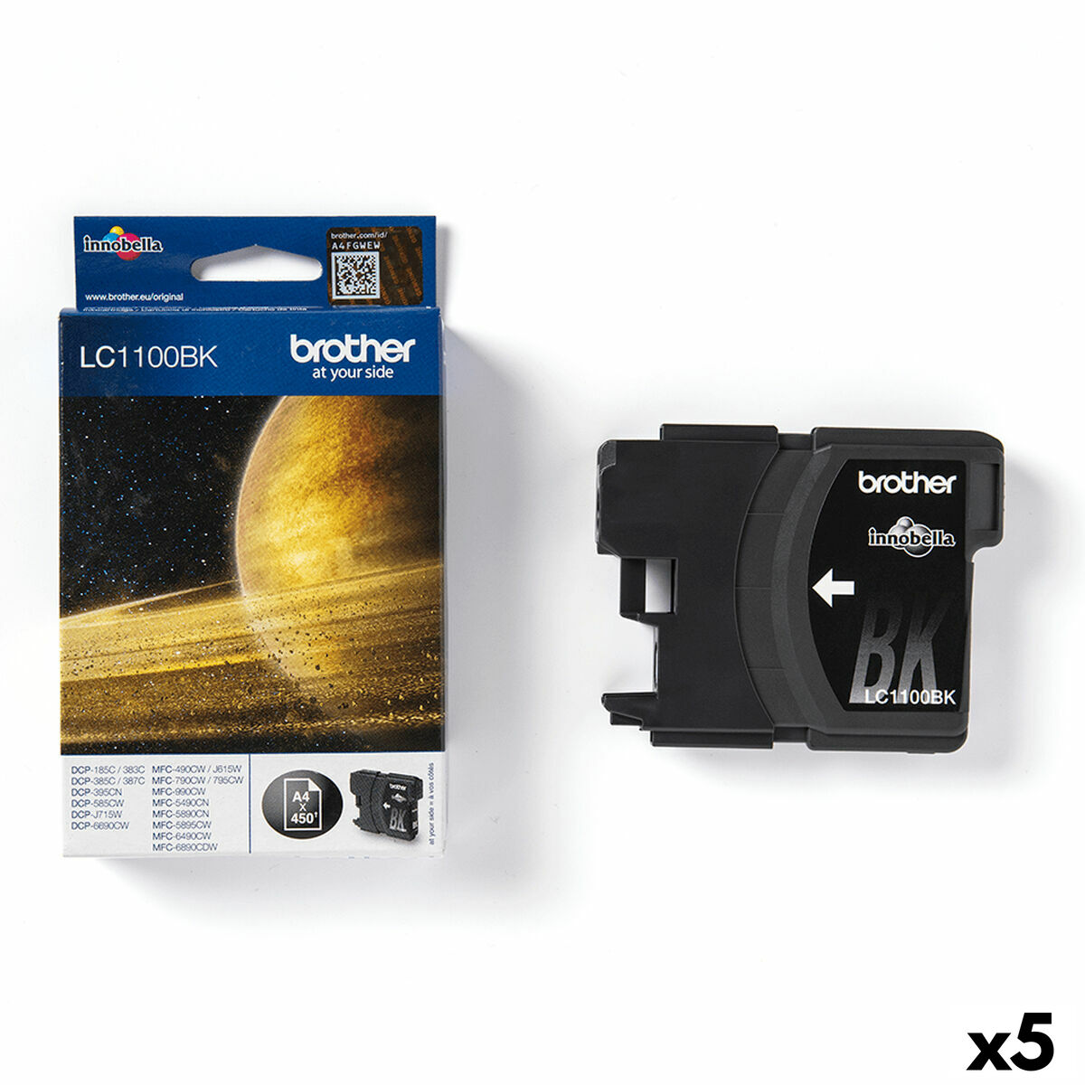 Afbeeldingen van Original Ink Cartridge Brother DCP-385C/ MFC-6490CW/5490CN Black (5 Units)