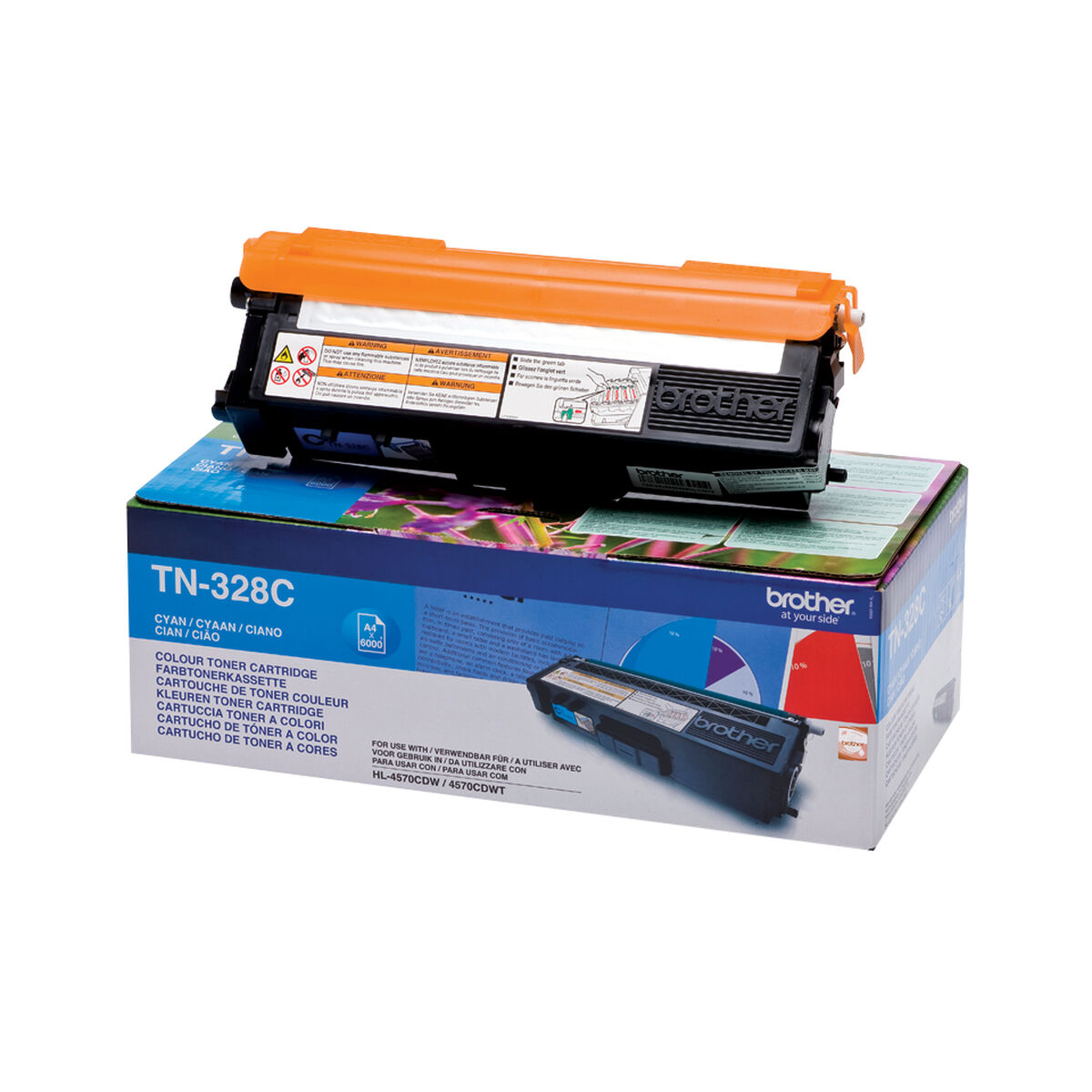 Afbeeldingen van Original Ink Cartridge Brother TN-328C Cyan