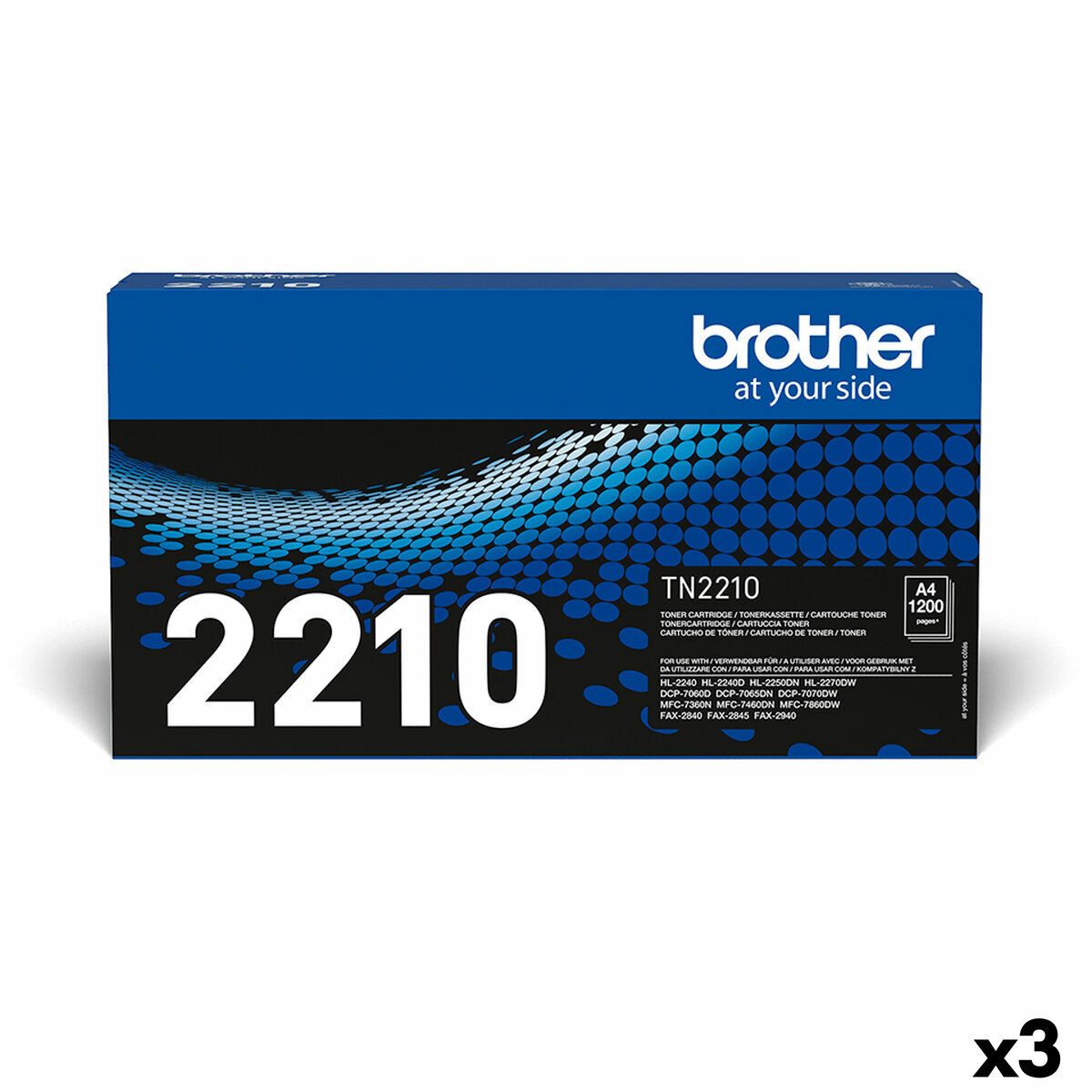 Toner Brother HL-2240D/2250DN/2270DW/FAX 2840 Noir (3 Unités)