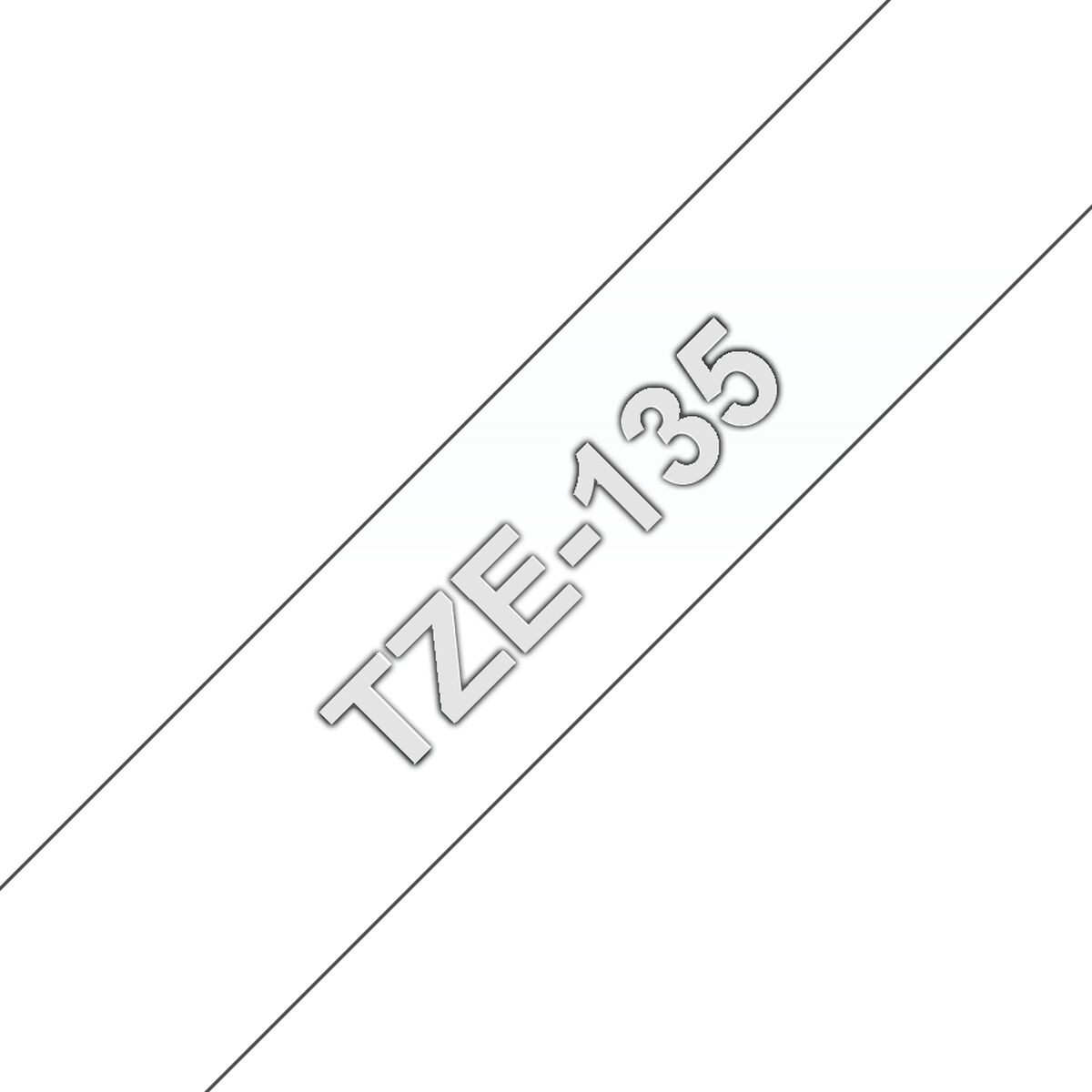 Picture of Laminated Tape for Labelling Machines Brother TZE135 White 12 mm x 8 m