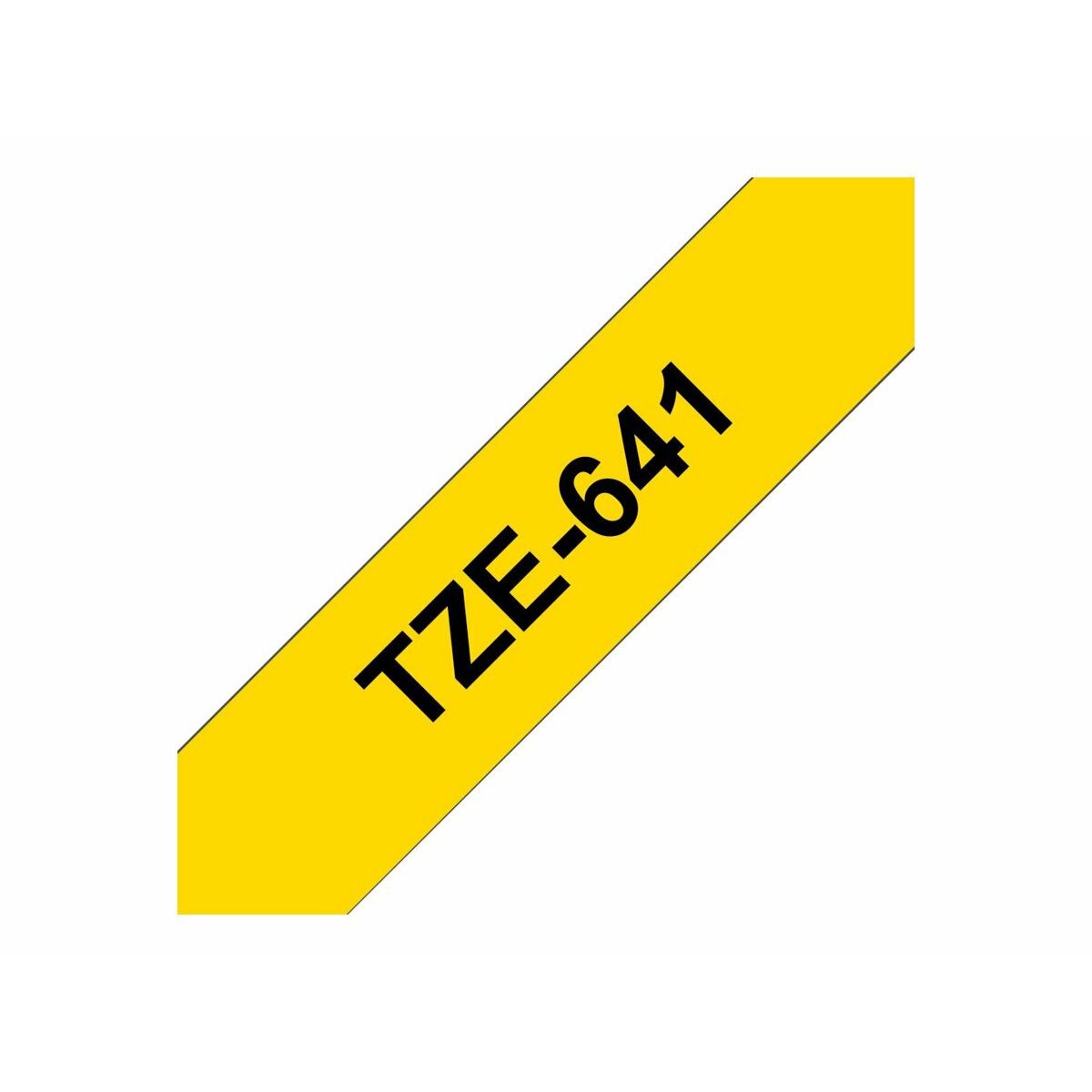 Afbeeldingen van Laminated Tape for Labelling Machines Brother TZE641 Yellow Black Black/Yellow 18mm