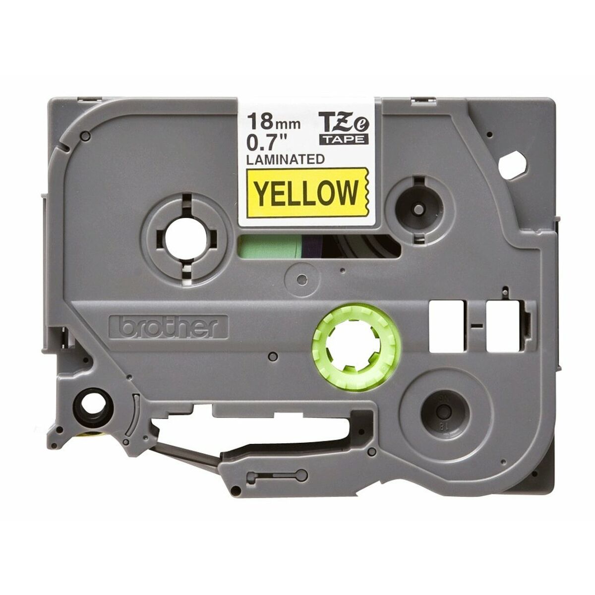 Afbeeldingen van Laminated Tape for Labelling Machines Brother TZE641 Yellow Black Black/Yellow 18mm