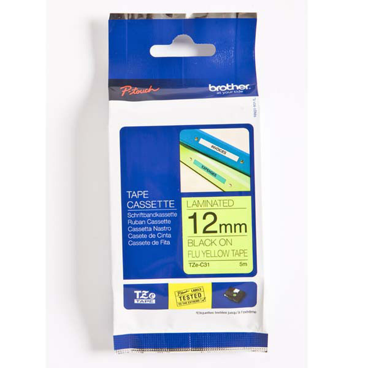 Afbeeldingen van Original Ink Cartridge Brother TZe-C31 Black 12 mm