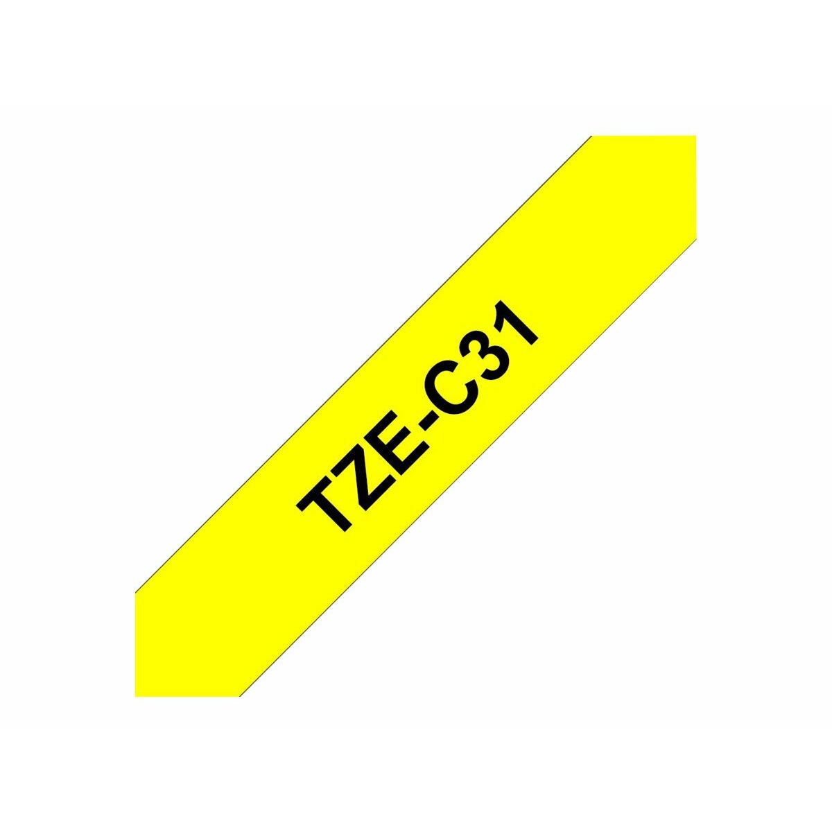 Afbeeldingen van Original Ink Cartridge Brother TZe-C31 Black 12 mm