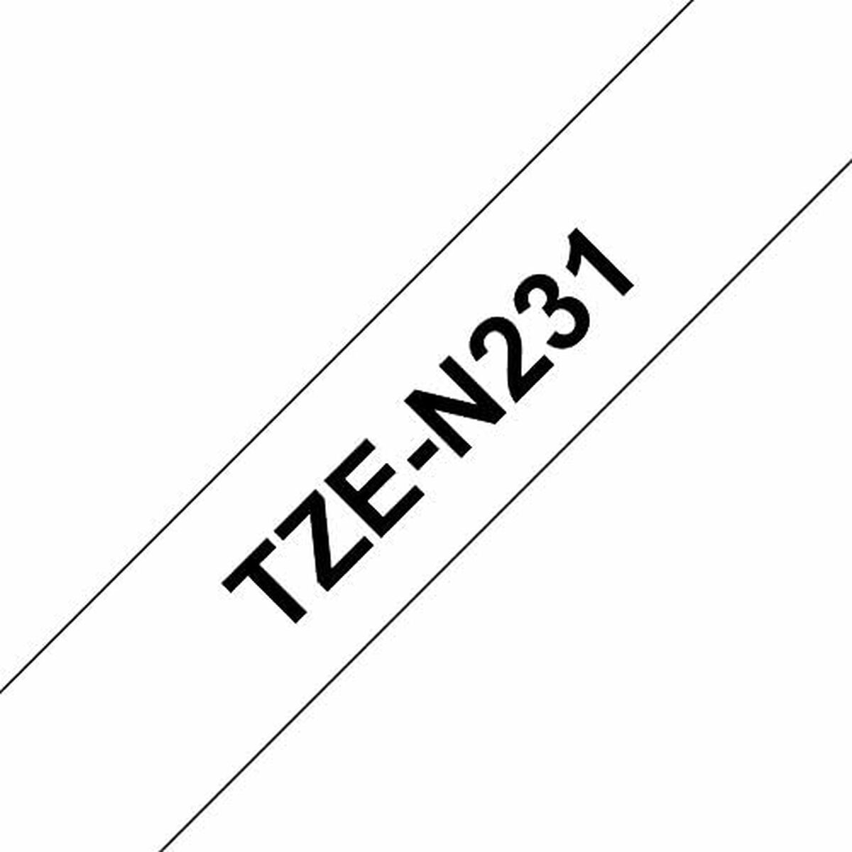 Afbeeldingen van Laminated Tape for Labelling Machines Brother TZEN231 White Black