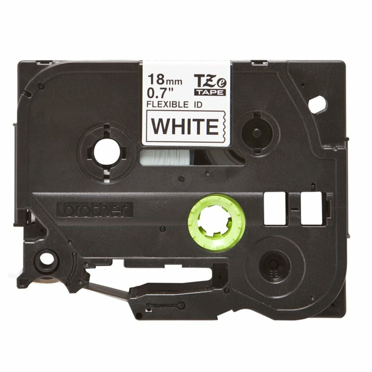 Obrazek Laminated Tape for Labelling Machines Brother TZe-FX241 White 18mm