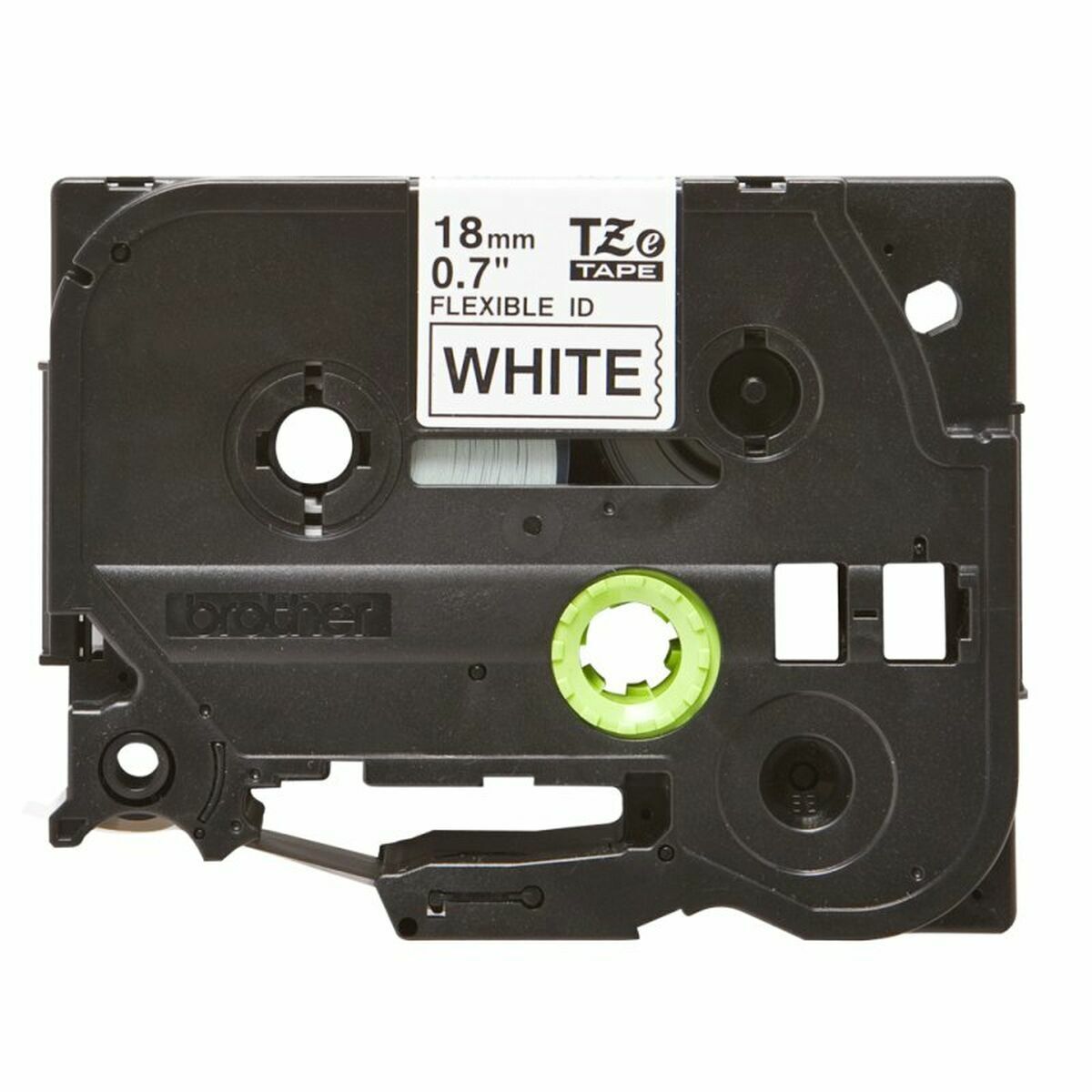 Obrazek Laminated Tape for Labelling Machines Brother TZe-FX241 White 18mm