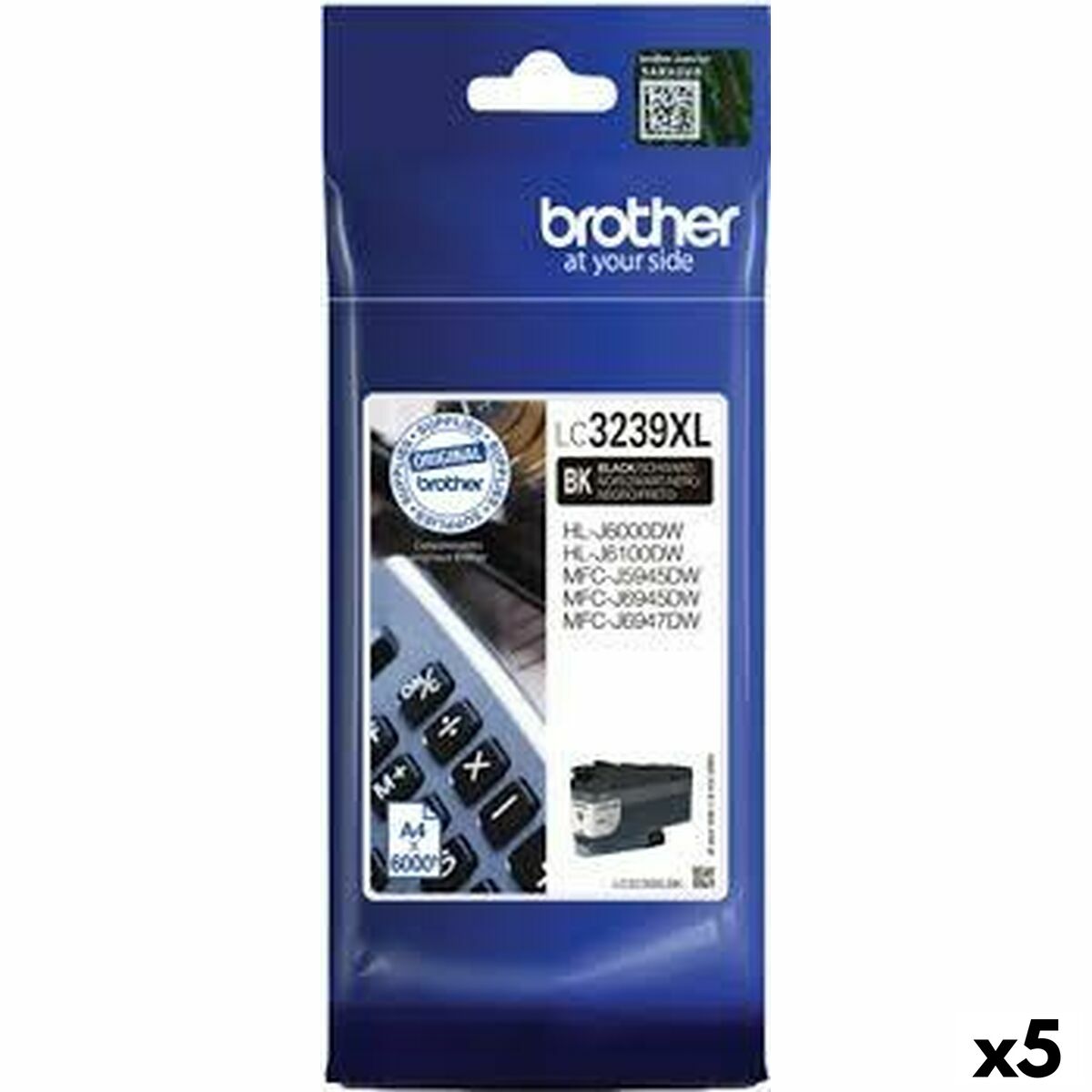 Afbeeldingen van Original Ink Cartridge Brother HLJ6000 / MFCJ5945 / MFCJ6945 Black (5 Units)