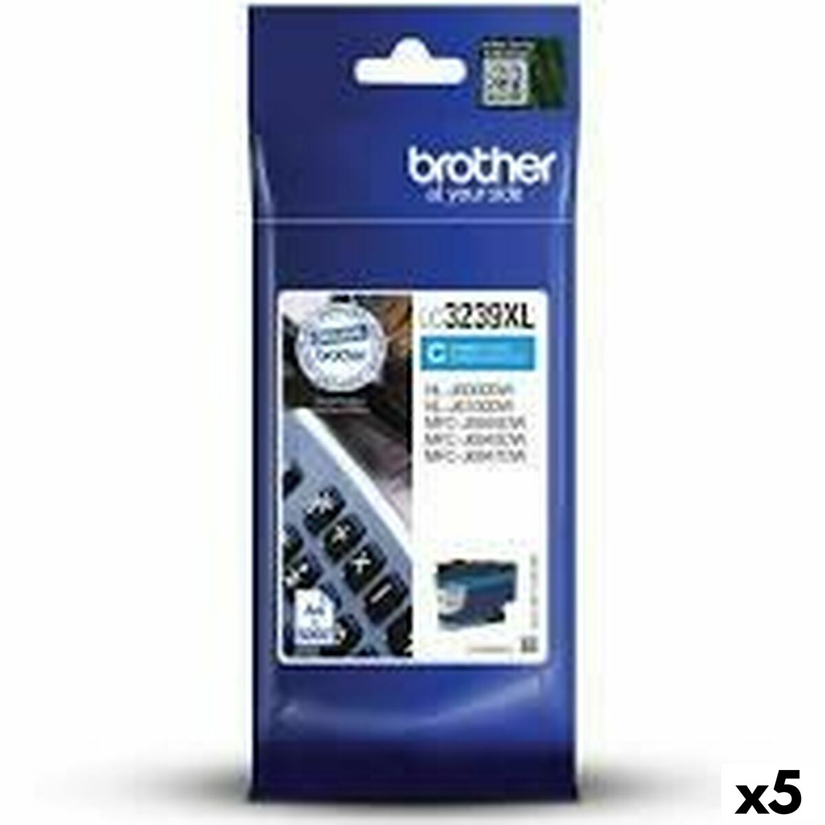 Afbeeldingen van Original Ink Cartridge Brother HLJ6000 / MFCJ5945 / MFCJ6945 Cyan (5 Units)