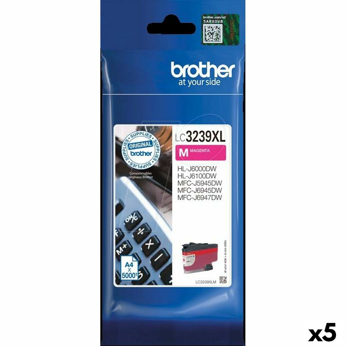 Afbeeldingen van Original Ink Cartridge Brother HLJ6000 / MFCJ5945 / MFCJ6945 Magenta (5 Units)