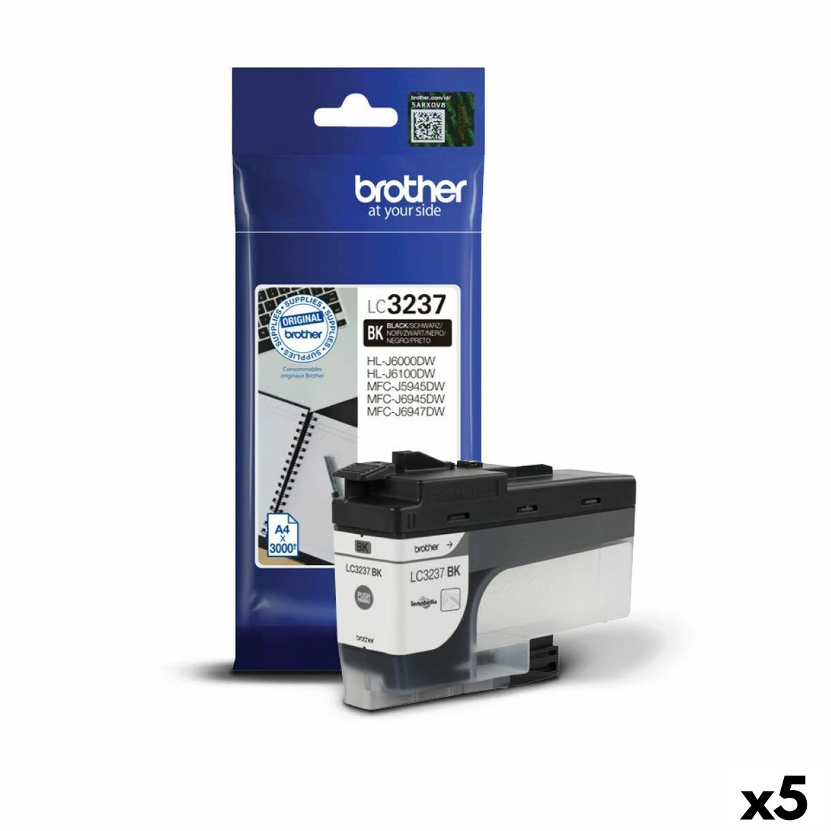 Afbeeldingen van Original Ink Cartridge Brother HLJ6000 / MFCJ5945 6945 Black (5 Units)