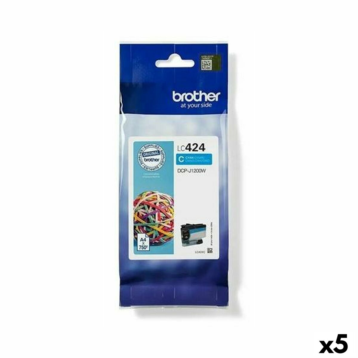 Afbeeldingen van Original Ink Cartridge Brother DCP-J1200W Cyan (5 Units)