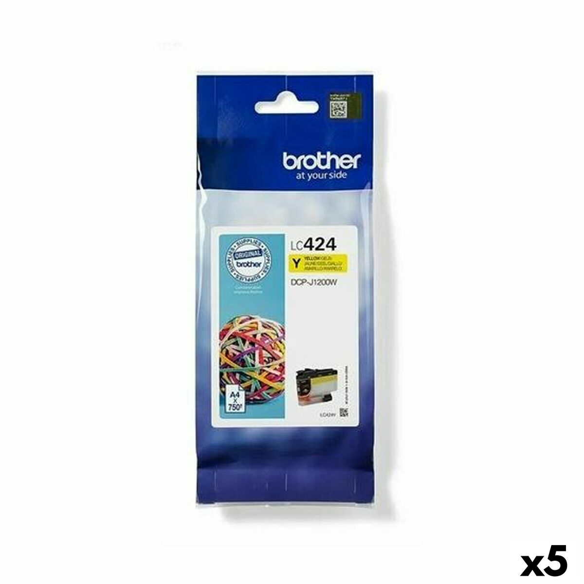 Afbeeldingen van Original Ink Cartridge Brother DCP-J1200W Yellow (5 Units)
