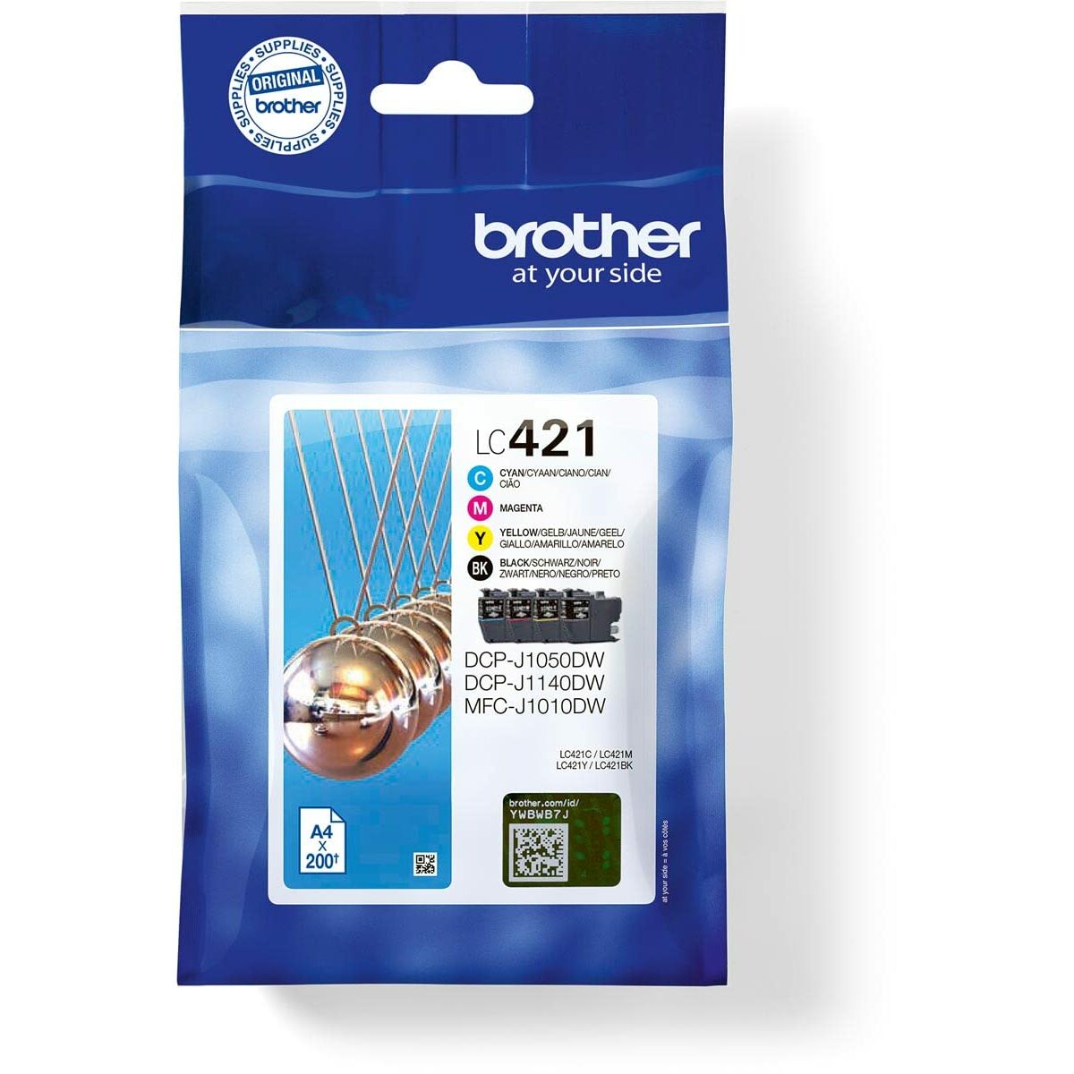 Image secondaire de Cartouche d'encre originale Brother MFC-J1010DW / DCP-J1050DW Jaune (4 Unités)