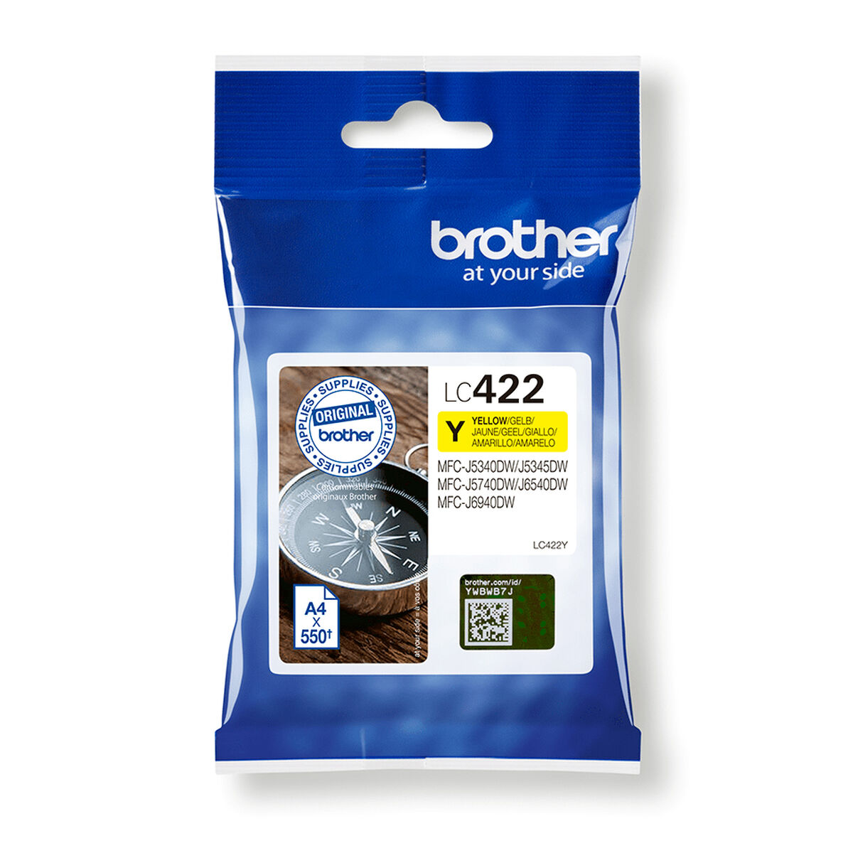 Afbeeldingen van Original Ink Cartridge Brother LC-422Y Yellow