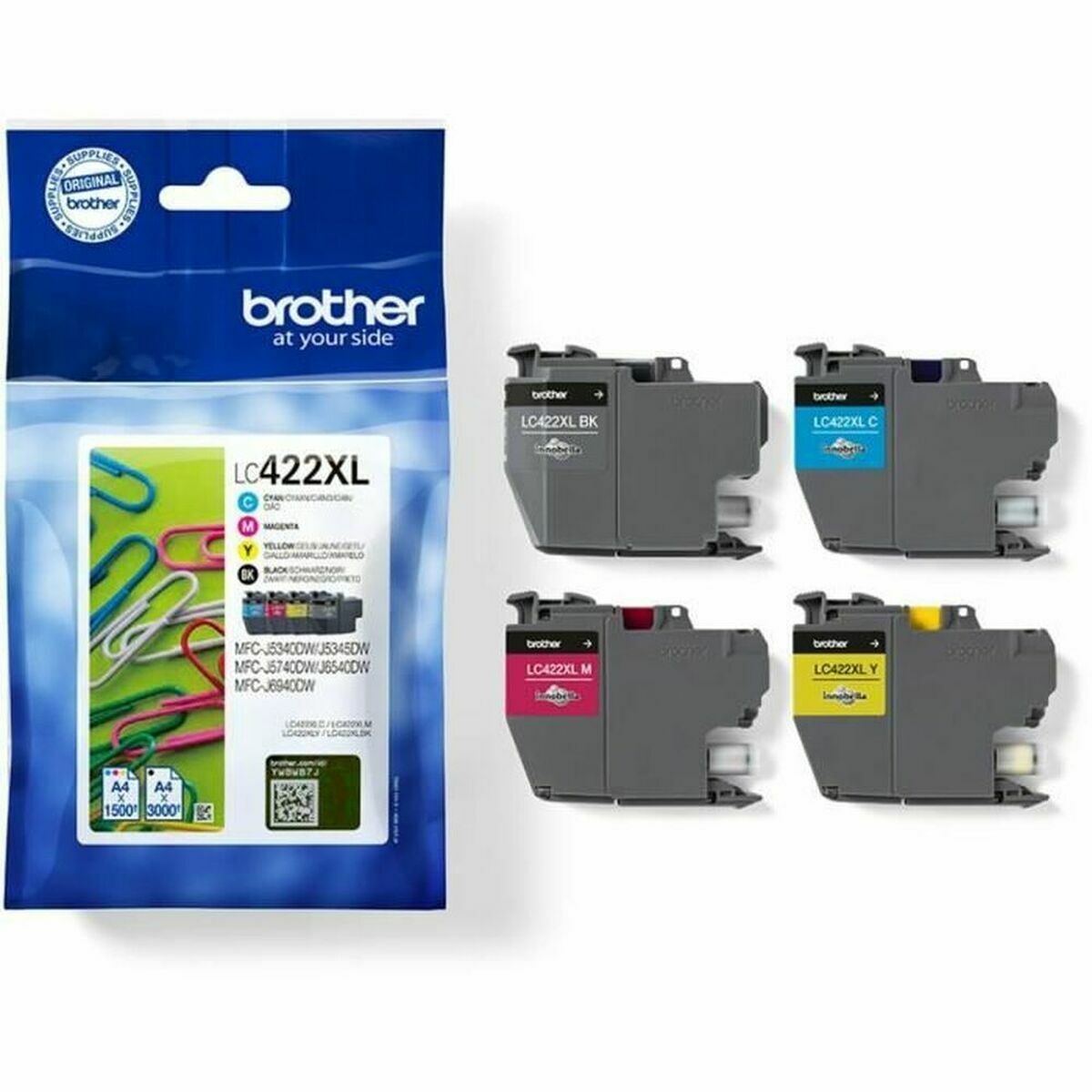 Image de Original Ink Cartridge Brother LC422XLVAL Multicolour Black/Cyan/Magenta/Yellow