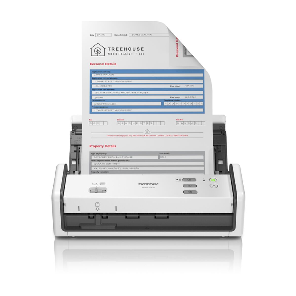 Afbeeldingen van Duplex Colour Portable Scanner Brother ADS1300UN1 6-20 ppm