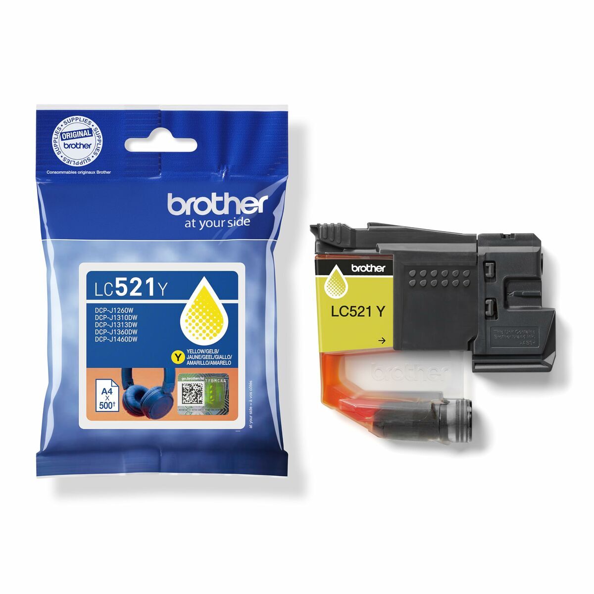Picture of Original Ink Cartridge Brother LC521Y Yellow