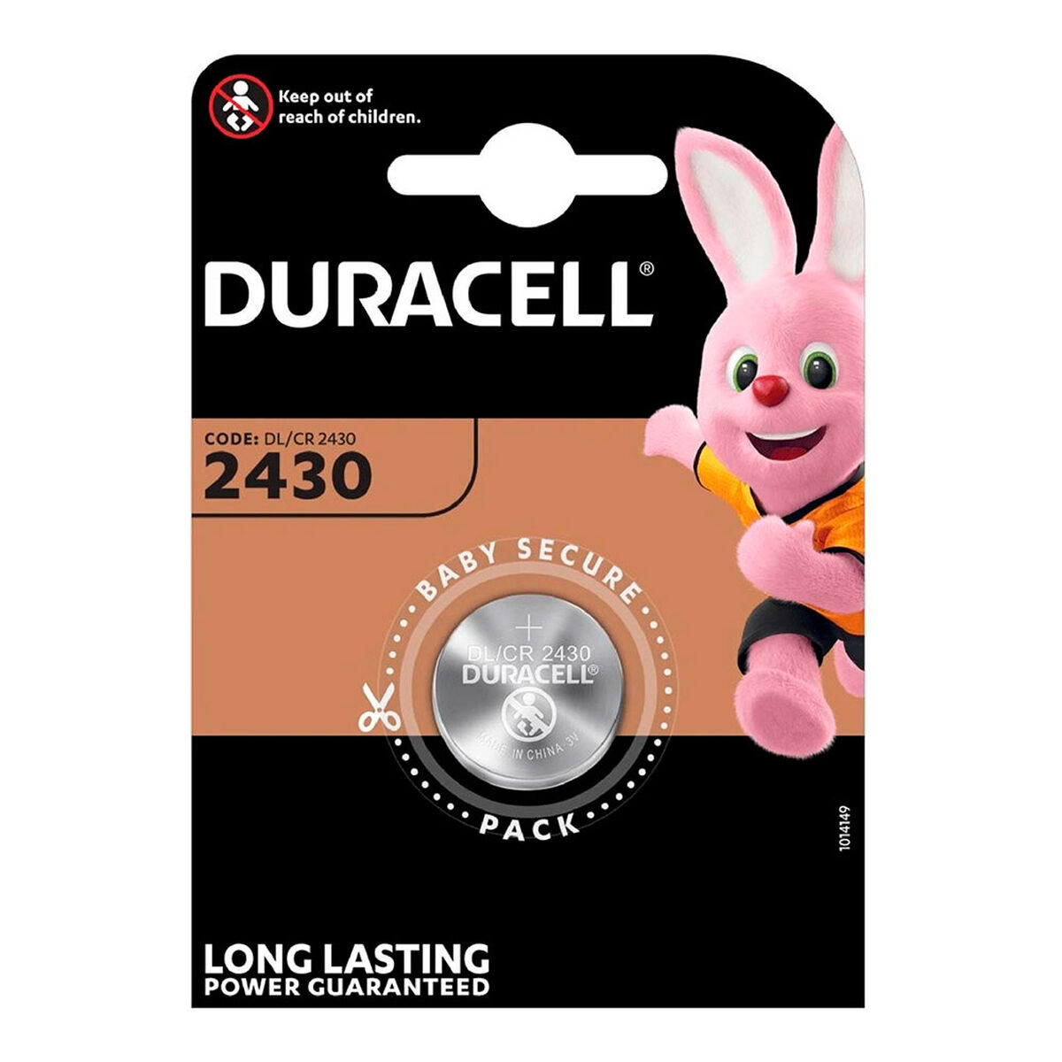 Afbeeldingen van Lithium Button Cell Battery DURACELL CR2430 3V 3 V