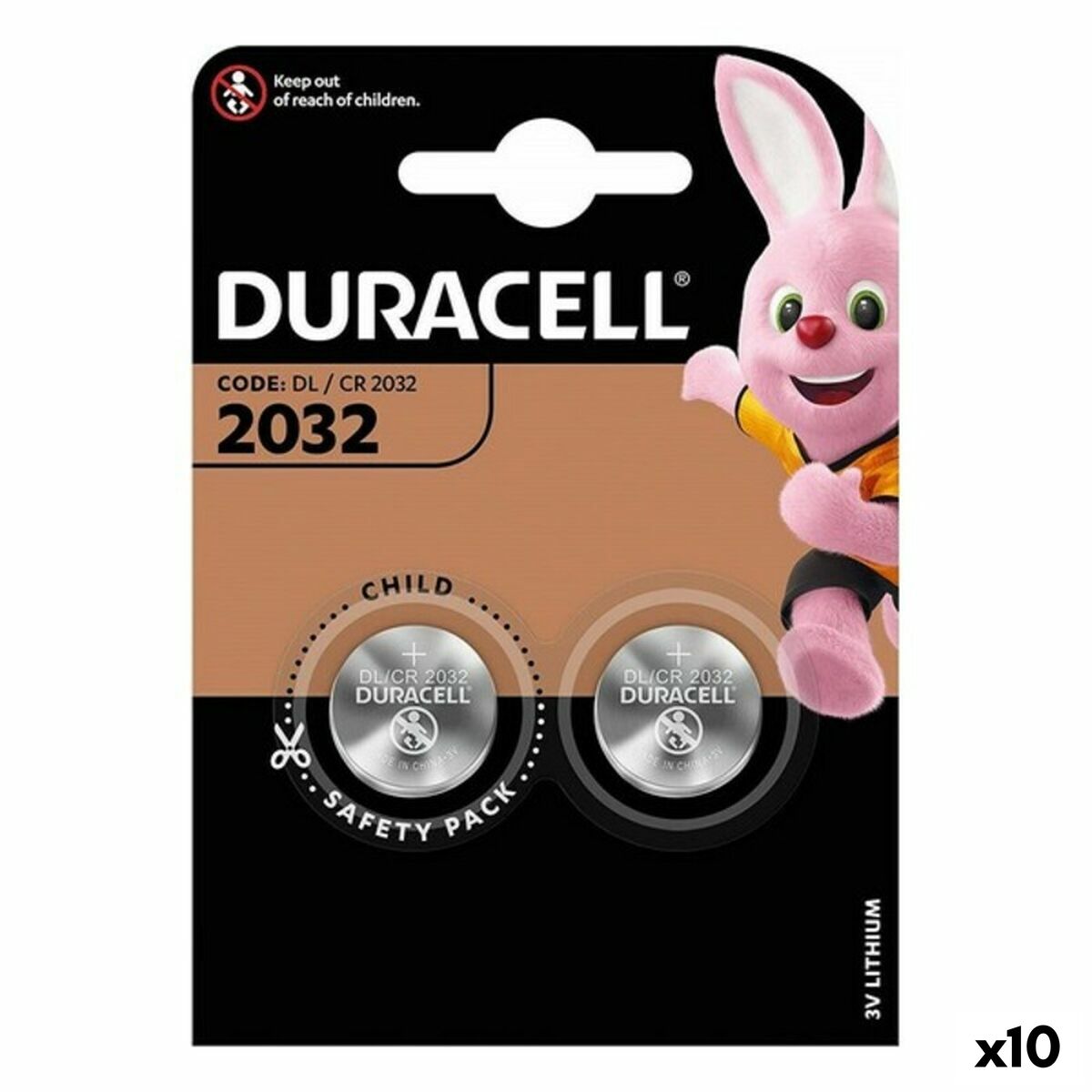 Afbeeldingen van Lithium Button Cell Battery DURACELL DL 2032 2UD 3 V (10 Units)