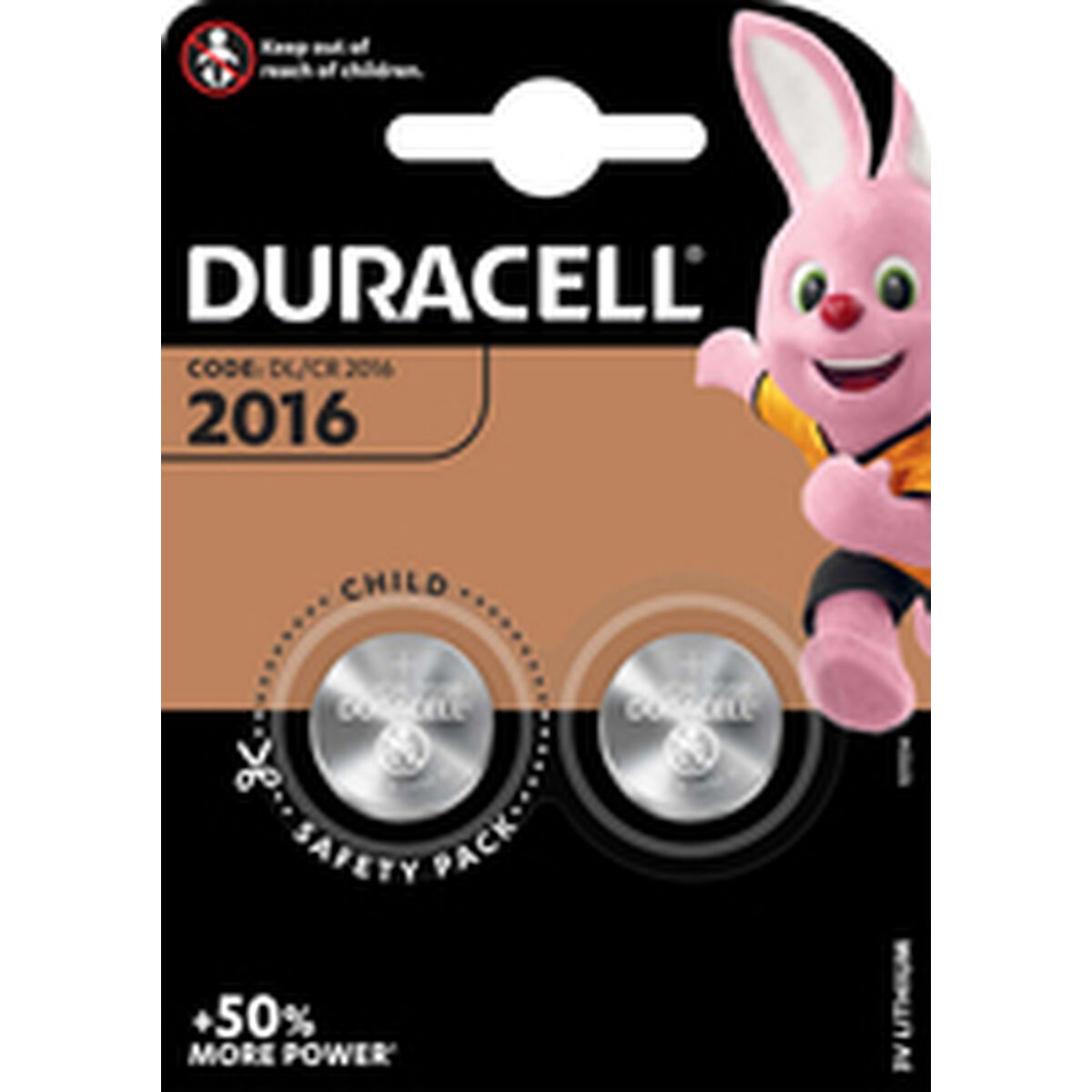 Button battery DURACELL DL2016 K2 3 V (10 Units)