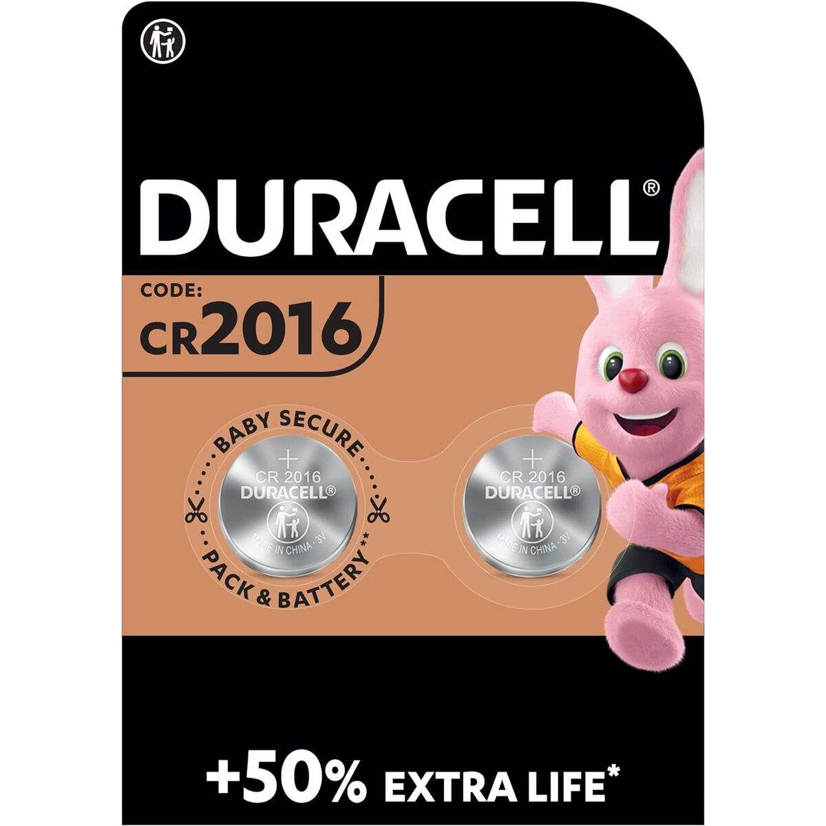 Button battery DURACELL DL2016 K2 3 V (10 Units)