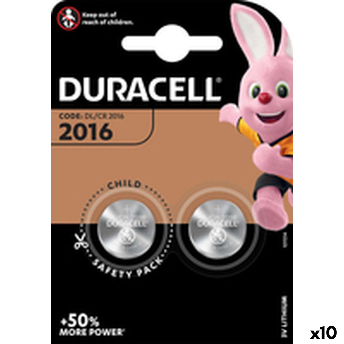 Bild von Button battery DURACELL DL2016 K2 3 V (10 Units)