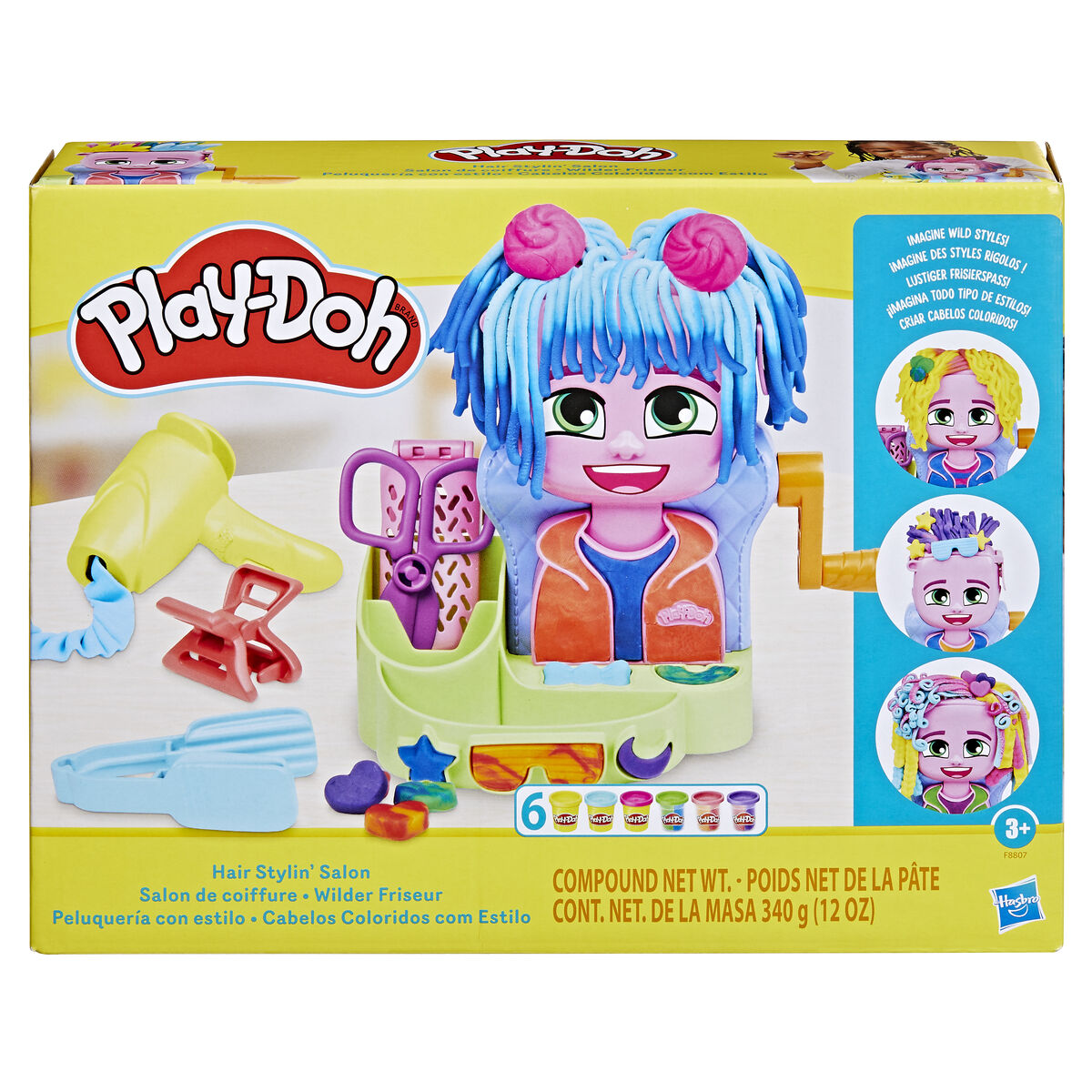 Plasticine Spel Play-Doh Playdoh Multicolour Accessoires 6 Potten Haar (1 Stuks)
