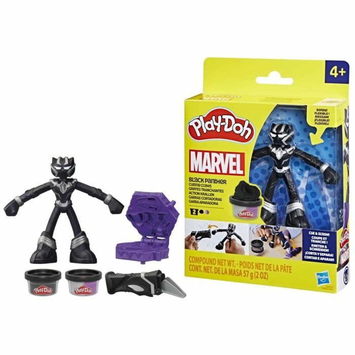 Παιχνίδι με Πλαστελίνη Play-Doh Black Panther garras afiladas noir
