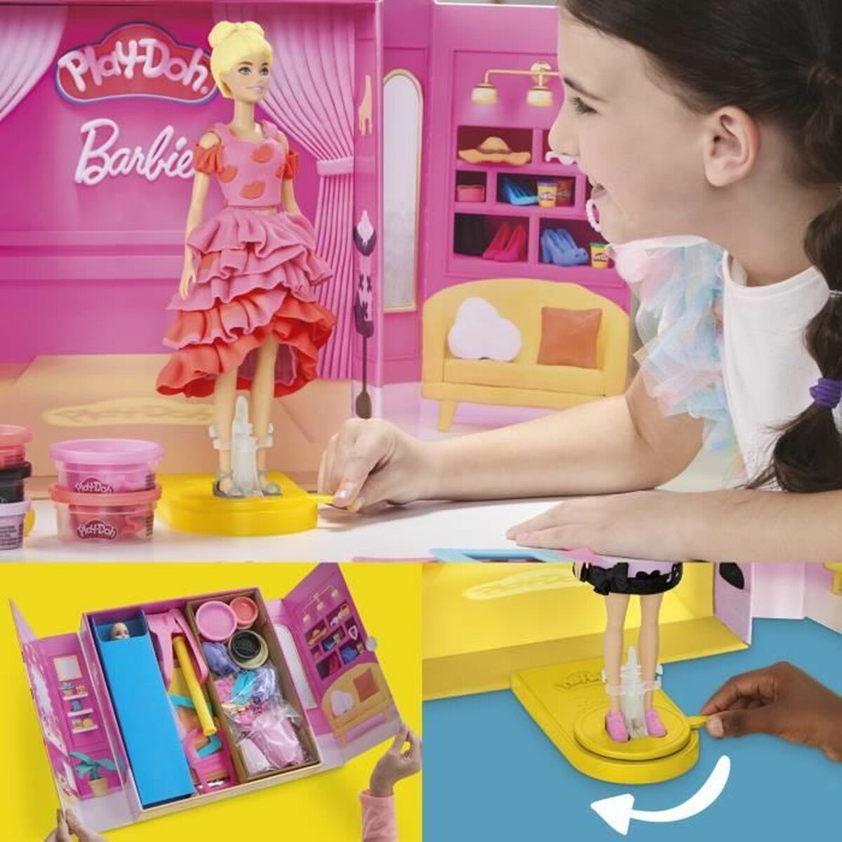 Plasticine Spel Play-Doh Barbie Designer Fashion Show Multicolour