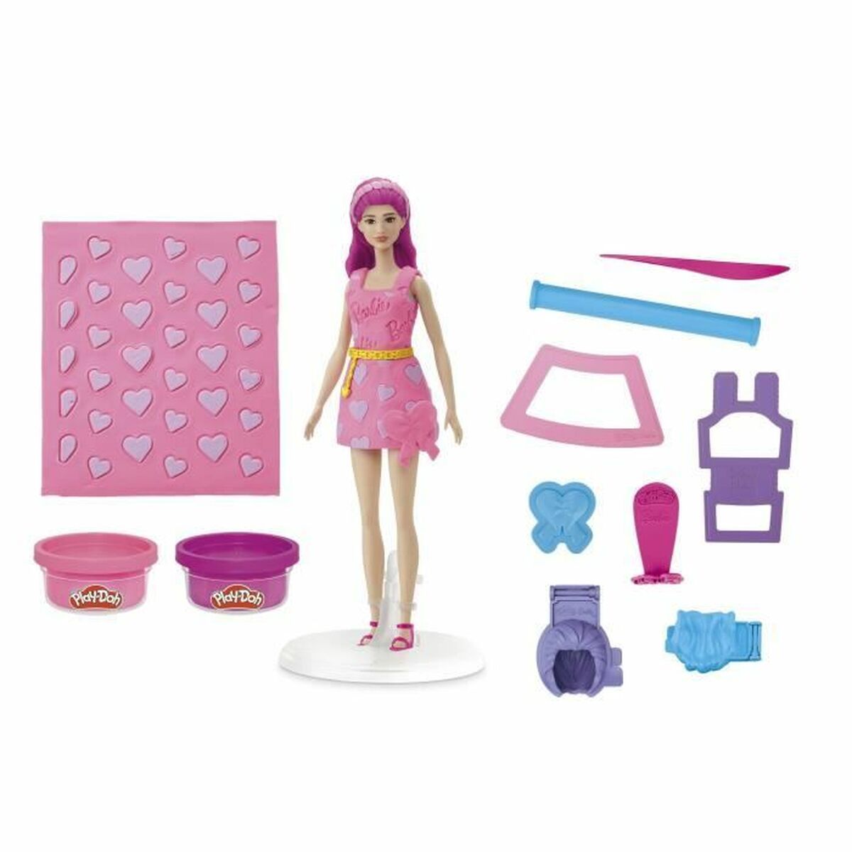 Plasticine Spel Play-Doh Barbie Hearts & Hair Multicolour