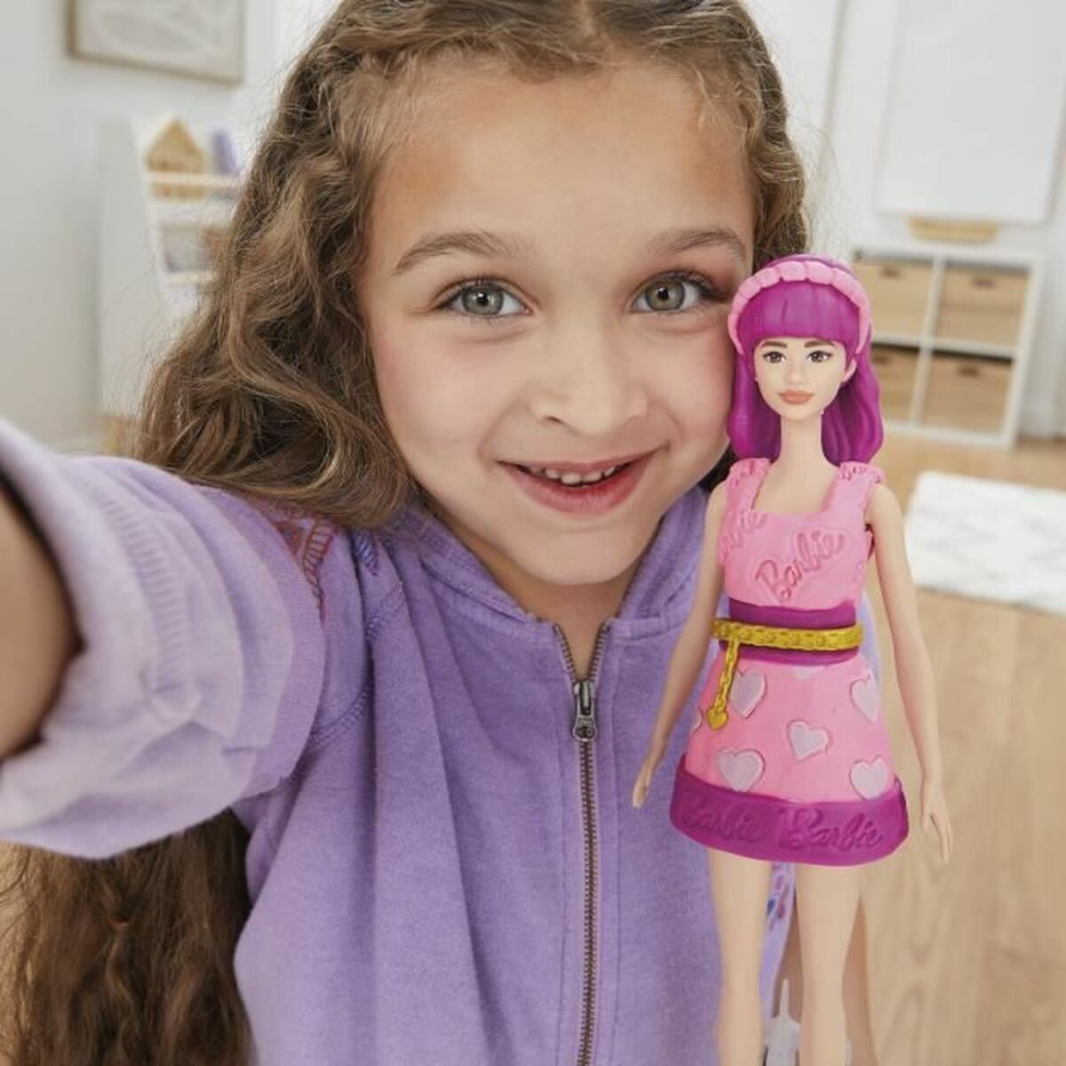 Plasticine Spel Play-Doh Barbie Hearts & Hair Multicolour