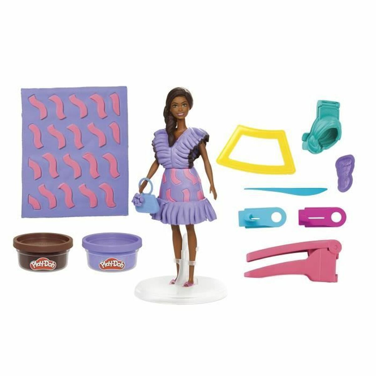 Plasticine Spel Play-Doh Barbie Fashionista Ruffles Multicolour 730 g