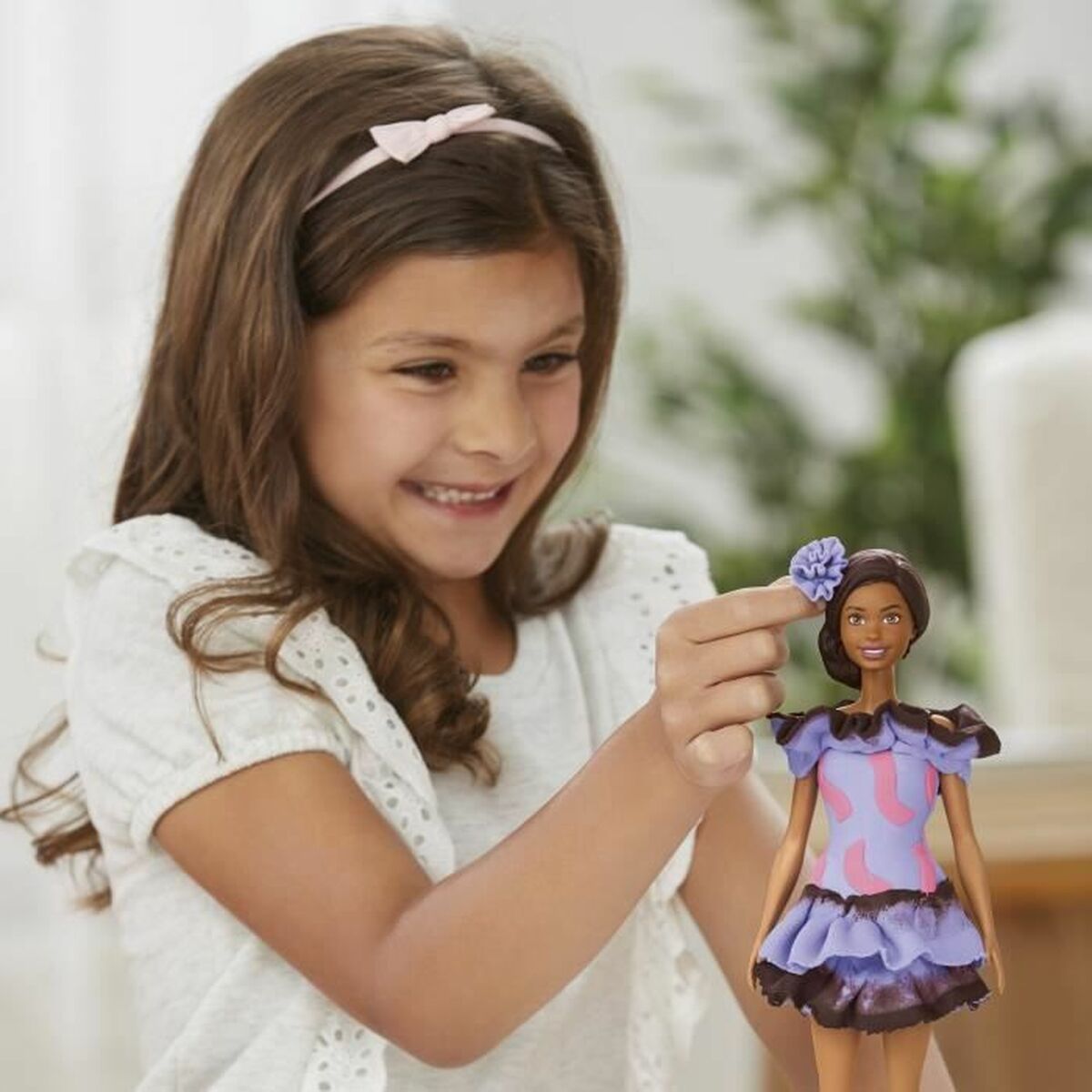 Plasticine Spel Play-Doh Barbie Fashionista Ruffles Multicolour 730 g