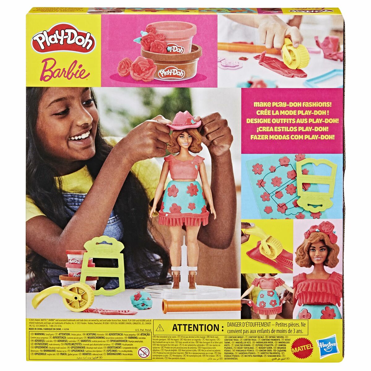 Plasticine Spel Play-Doh Florals & Fringe Multicolour
